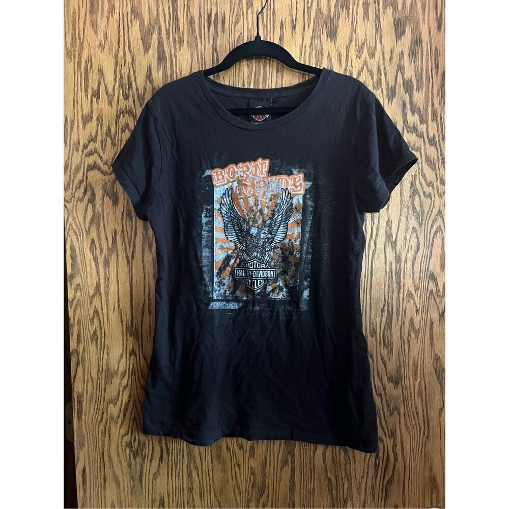 Harley Davidson Born To Ride St. Paul Woman’s T-Shirt Size XL 100% Cotton